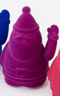 Howdy Ho Ho Waving Flocked Santa