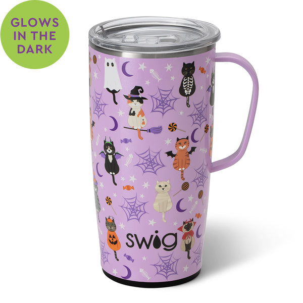 SWIG Scaredy Cat Travel Mug- Cute Cat Travel Mug- Halloween Travel Mug –  Juliana's Boutique