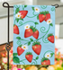 Sweet Strawberries Burlap Garden Flag