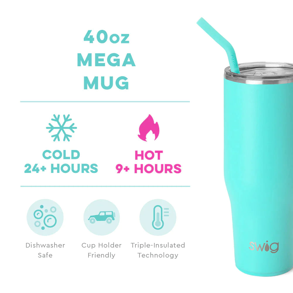 Swig 40 oz Mega Mug Aqua