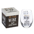 Drink Wine and Judge People Stemless Wine Glass With Box, 17 Oz