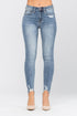 Destroyed Hem Skinny Jean