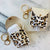 Hand Gel & Air Pod Case Key Chain - Ivory Leopard