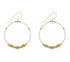 *NEW* Colorblocked Brass Hoop - White