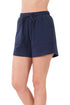 Navy Cotton Drawstring Shorts