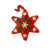 Red Embroidered Star Ornament