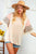 Hacci Animal & Crochet Color Block Sleeve Blouse