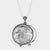 SILVER MOON PENDANT MAGNIFYING GLASS PENDANT LONG NECKLACE