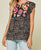 Floral Embroidered Leopard Top