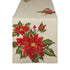 Poinsettia Holly Embroidered Table Runner