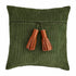 Green Corduroy Zipper Pillow