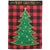 Merry Christmas Buffalo Plaid Tree Garden Flag